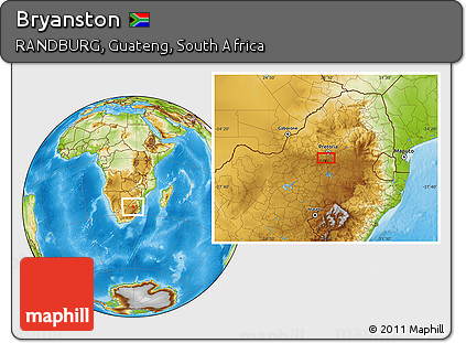 Physical Location Map of Bryanston
