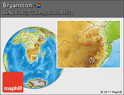 Physical Location Map of Bryanston