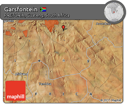 Satellite Map of Garsfontein