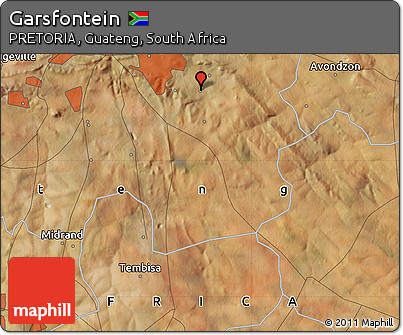 Satellite Map of Garsfontein