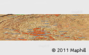 Satellite Panoramic Map of the area around 26° 1' 26" S, 28° 7' 30" E