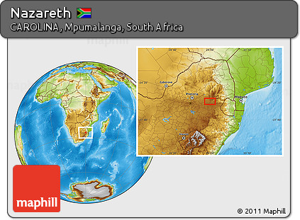 Physical Location Map of Nazareth