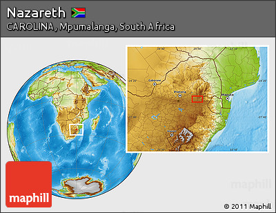 Physical Location Map of Nazareth