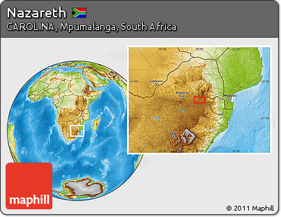 Physical Location Map of Nazareth