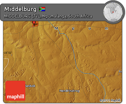 Physical Map of Middelburg