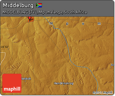 Physical Map of Middelburg