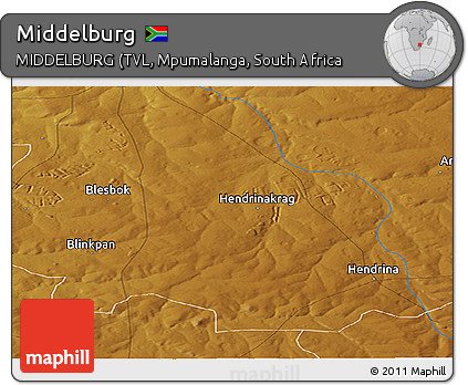 Physical Panoramic Map of Middelburg