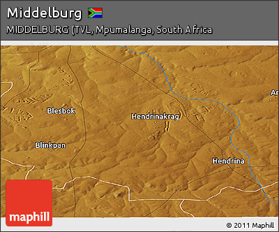 Physical Panoramic Map of Middelburg
