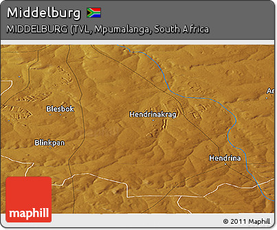 Physical Panoramic Map of Middelburg