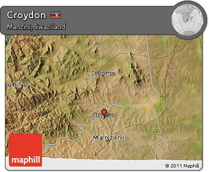 Satellite 3D Map of Croydon
