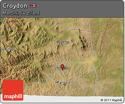 Satellite 3D Map of Croydon