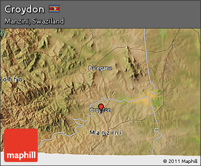 Satellite 3D Map of Croydon