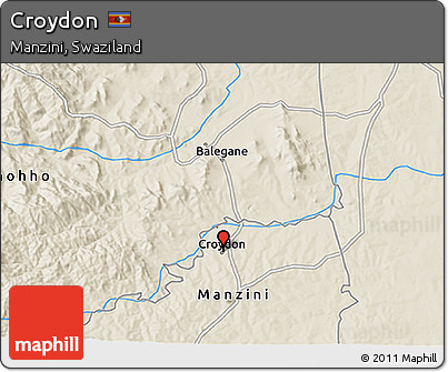 Shaded Relief 3D Map of Croydon