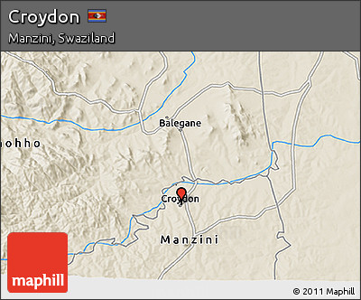 Shaded Relief 3D Map of Croydon