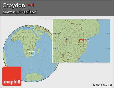 Savanna Style Location Map of Croydon