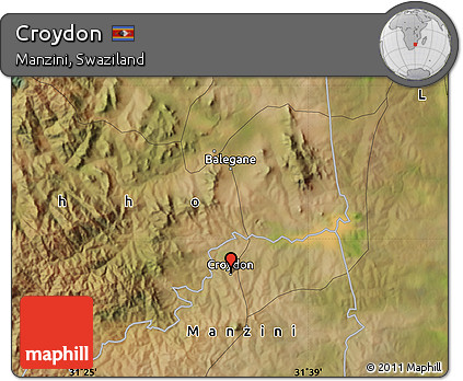 Satellite Map of Croydon