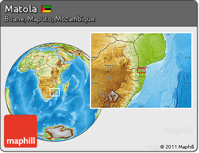 Physical Location Map of Matola