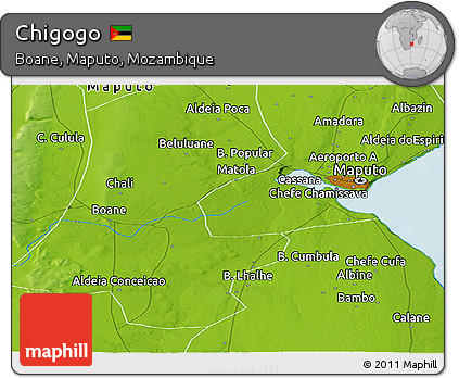 Physical Panoramic Map of Chigogo