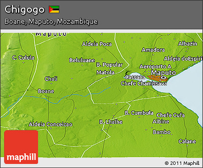 Physical Panoramic Map of Chigogo