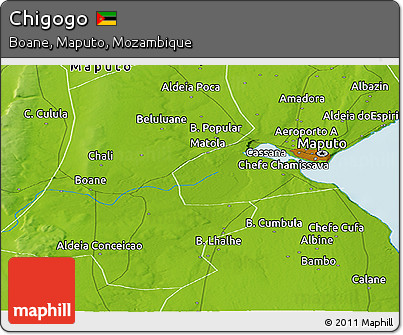 Physical Panoramic Map of Chigogo