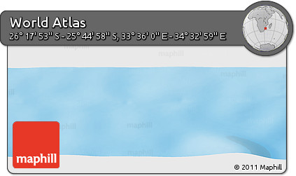 Physical Panoramic Map of the Area around 26° 1' 26" S, 34° 4' 30" E