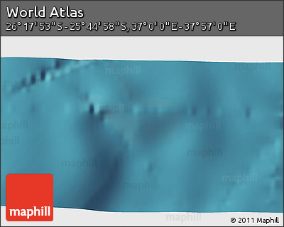 Satellite 3D Map of the Area around 26° 1' 26" S, 37° 28' 30" E