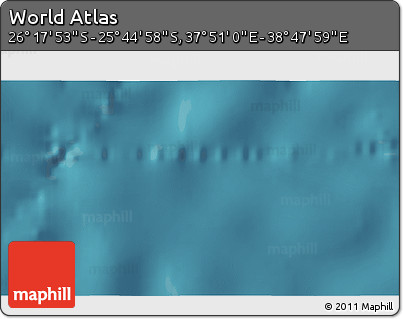 Satellite 3D Map of the Area around 26° 1' 26" S, 38° 19' 30" E