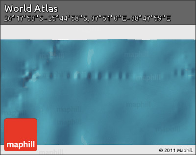 Satellite 3D Map of the Area around 26° 1' 26" S, 38° 19' 30" E