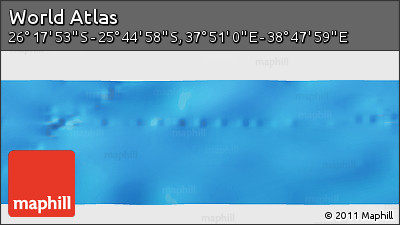 Physical Panoramic Map of the Area around 26° 1' 26" S, 38° 19' 30" E