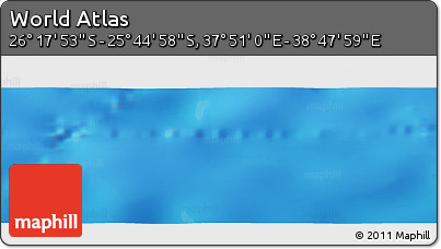 Physical Panoramic Map of the Area around 26° 1' 26" S, 38° 19' 30" E