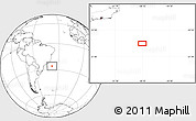 Blank Location Map of the area around 26° 1' 26" S, 38° 10' 29" W