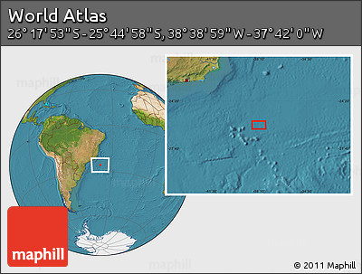 Satellite Location Map of the Area around 26° 1' 26" S, 38° 10' 29" W
