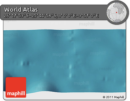 Satellite 3D Map of the Area around 26° 1' 26" S, 3° 28' 30" E