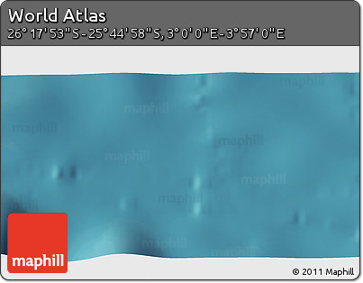 Satellite 3D Map of the Area around 26° 1' 26" S, 3° 28' 30" E