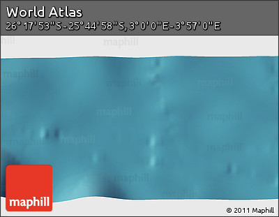 Satellite 3D Map of the Area around 26° 1' 26" S, 3° 28' 30" E