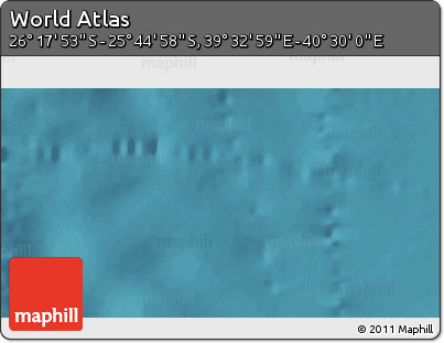 Satellite 3D Map of the Area around 26° 1' 26" S, 40° 1' 29" E