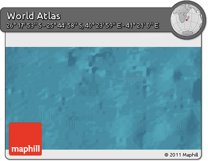 Satellite 3D Map of the Area around 26° 1' 26" S, 40° 52' 30" E