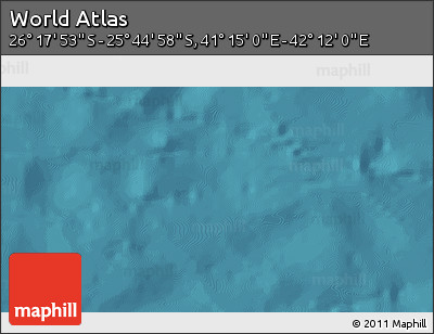 Satellite 3D Map of the Area around 26° 1' 26" S, 41° 43' 30" E