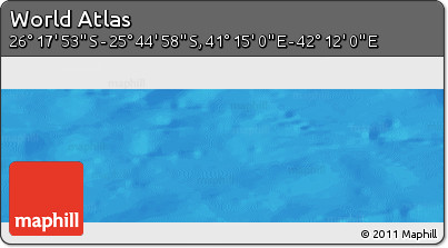 Physical Panoramic Map of the Area around 26° 1' 26" S, 41° 43' 30" E