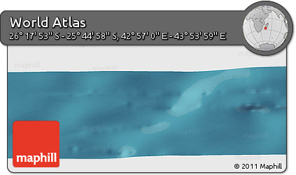 Satellite Panoramic Map of the Area around 26° 1' 26" S, 43° 25' 29" E