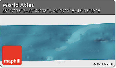 Satellite Panoramic Map of the Area around 26° 1' 26" S, 43° 25' 29" E