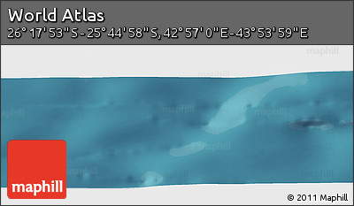 Satellite Panoramic Map of the Area around 26° 1' 26" S, 43° 25' 29" E