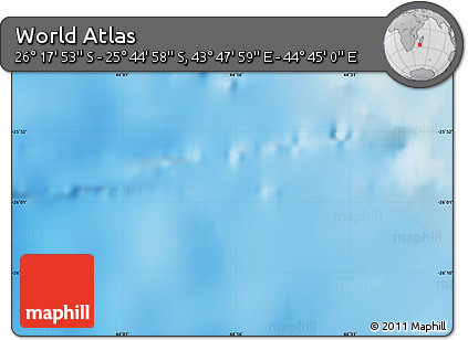 Physical Map of the Area around 26° 1' 26" S, 44° 16' 29" E