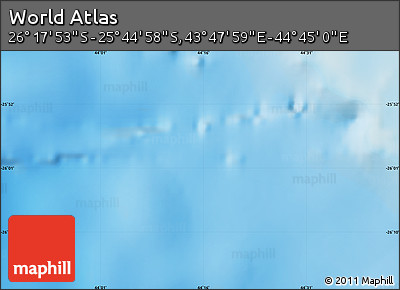 Physical Map of the Area around 26° 1' 26" S, 44° 16' 29" E