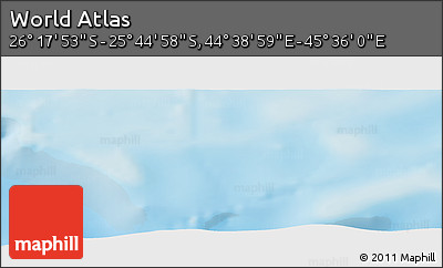 Physical Panoramic Map of the Area around 26° 1' 26" S, 45° 7' 30" E