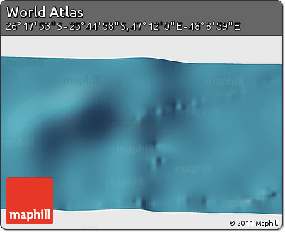 Satellite 3D Map of the Area around 26° 1' 26" S, 47° 40' 29" E