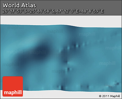 Satellite 3D Map of the Area around 26° 1' 26" S, 47° 40' 29" E