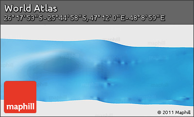 Physical Panoramic Map of the Area around 26° 1' 26" S, 47° 40' 29" E