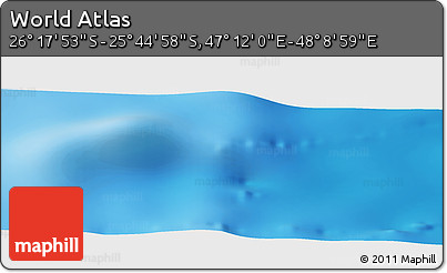 Physical Panoramic Map of the Area around 26° 1' 26" S, 47° 40' 29" E