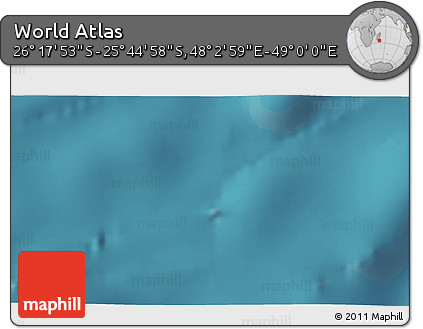 Satellite 3D Map of the Area around 26° 1' 26" S, 48° 31' 29" E